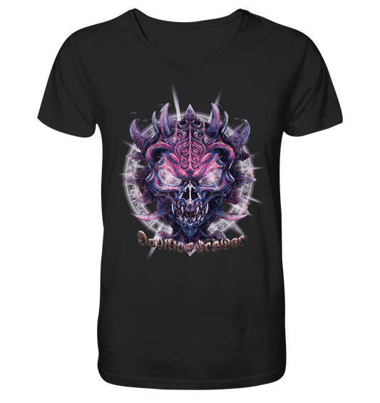 Deviliusdrawer Fire Demon - V-Neck Shirt