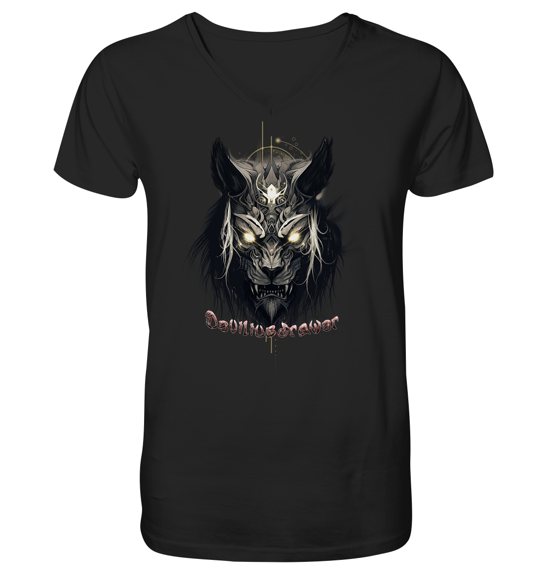 Deviliusdrawer Wolftiger - V-Neck Shirt