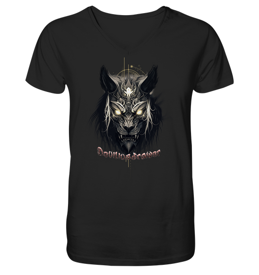 Deviliusdrawer Wolftiger - V-Neck Shirt