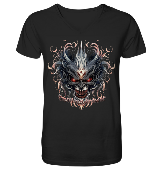Deviliusdrawer Demon Mask - V-Neck Shirt