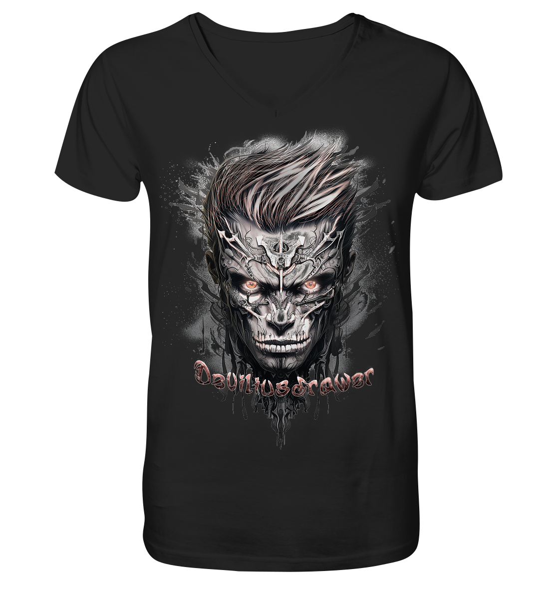 Deviliusdrawer Cyborg Men - V-Neck Shirt