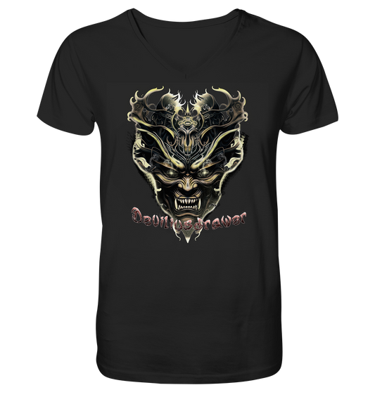 Deviliusdrawer Golden Demon Vampire - V-Neck Shirt