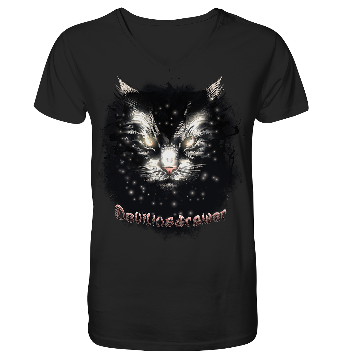 Deviliusdrawer Star Cat - V-Neck Shirt