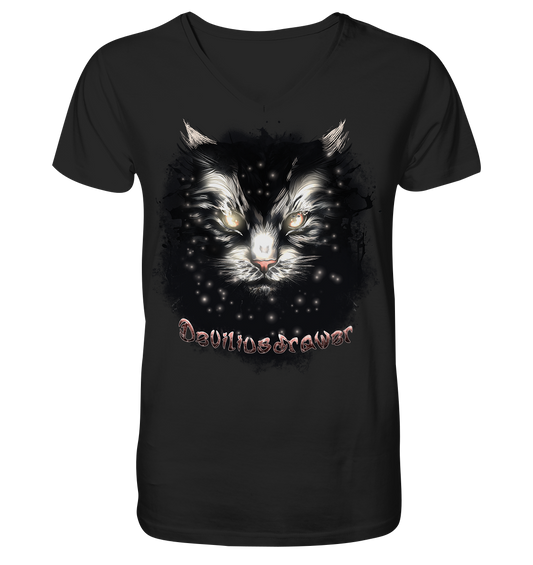 Deviliusdrawer Star Cat - V-Neck Shirt