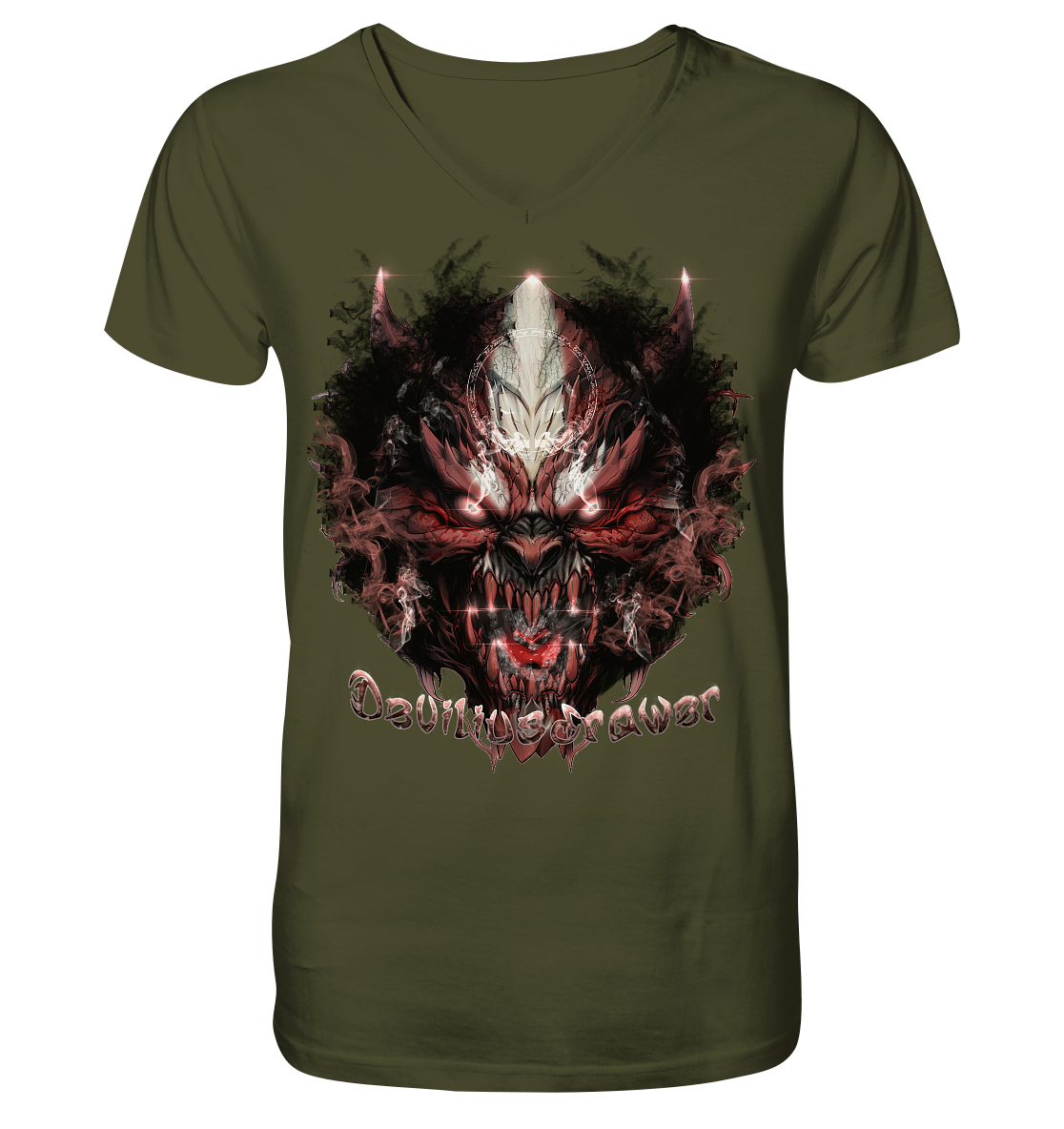 Deviliusdrawer Bloody Demon Vampire - V-Neck Shirt