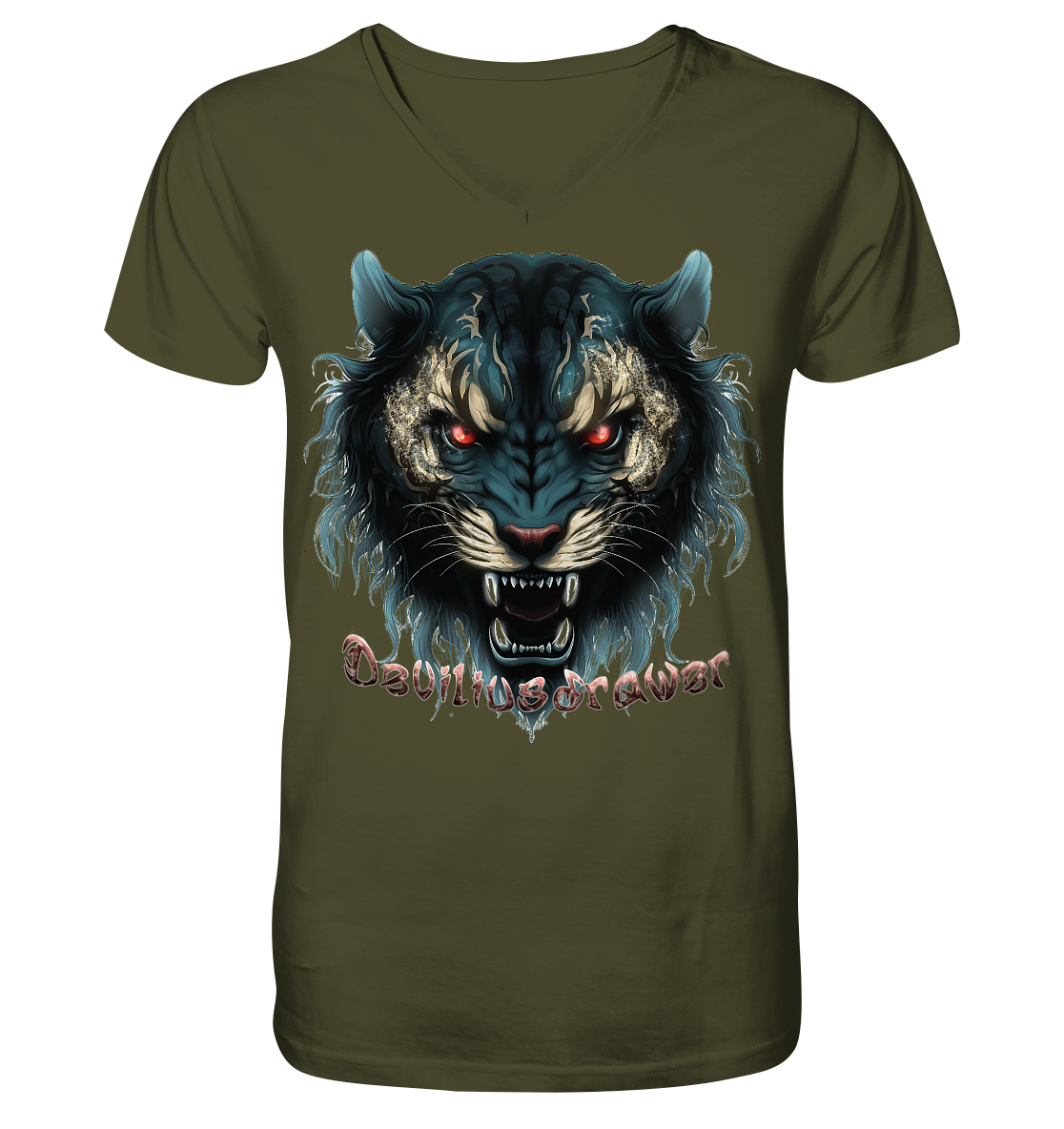 Deviliusdrawer Tigercat - V-Neck Shirt