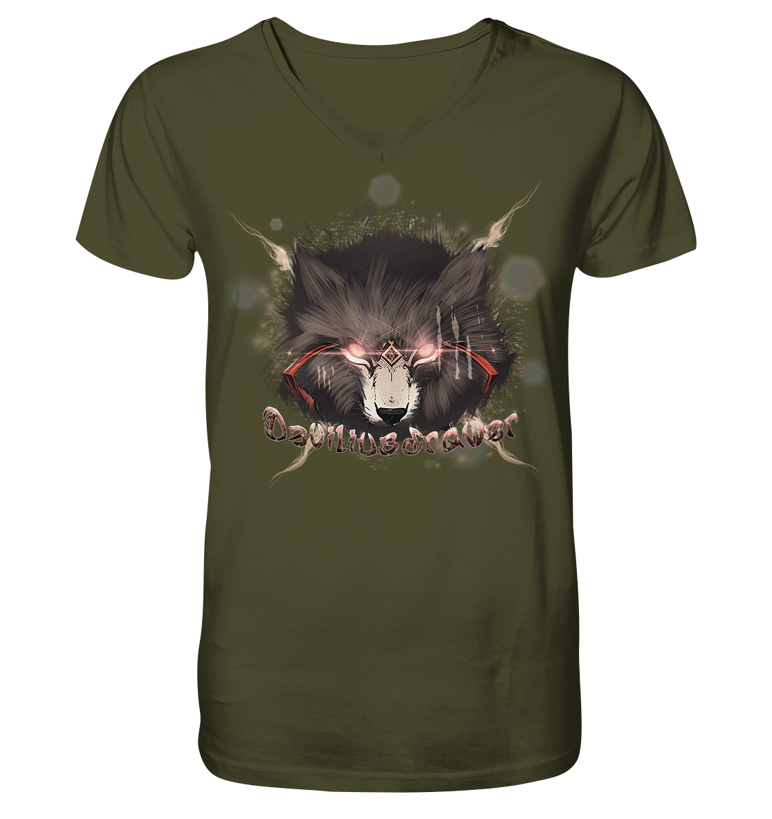 Deviliusdrawer Sparking Wolf - V-Neck Shirt