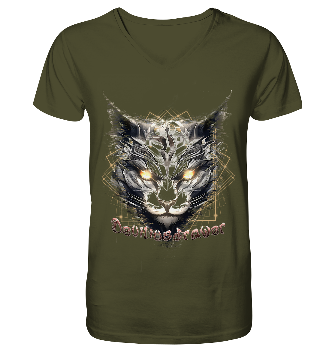 Deviliusdrawer Magician Cat - V-Neck Shirt