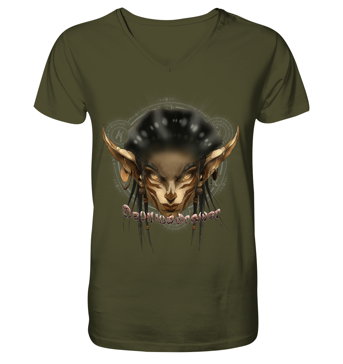 Deviliusdrawer Gold Magician Elf - V-Neck Shirt