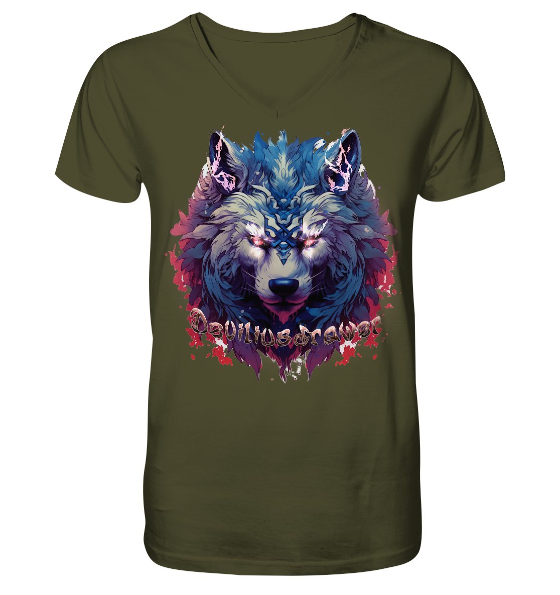 Deviliusdrawer Magic Wolf - V-Neck Shirt