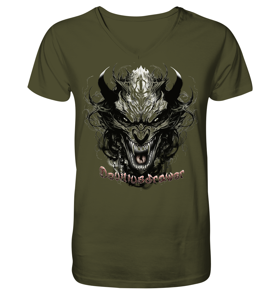 Deviliusdrawer Devil Vampire - V-Neck Shirt