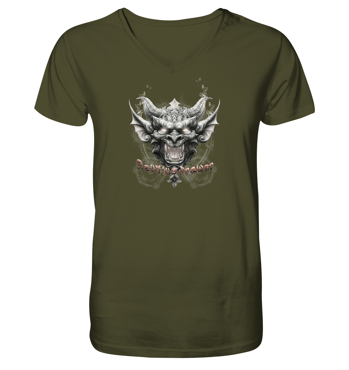 Deviliusdrawer Dark Gargoyl - V-Neck Shirt
