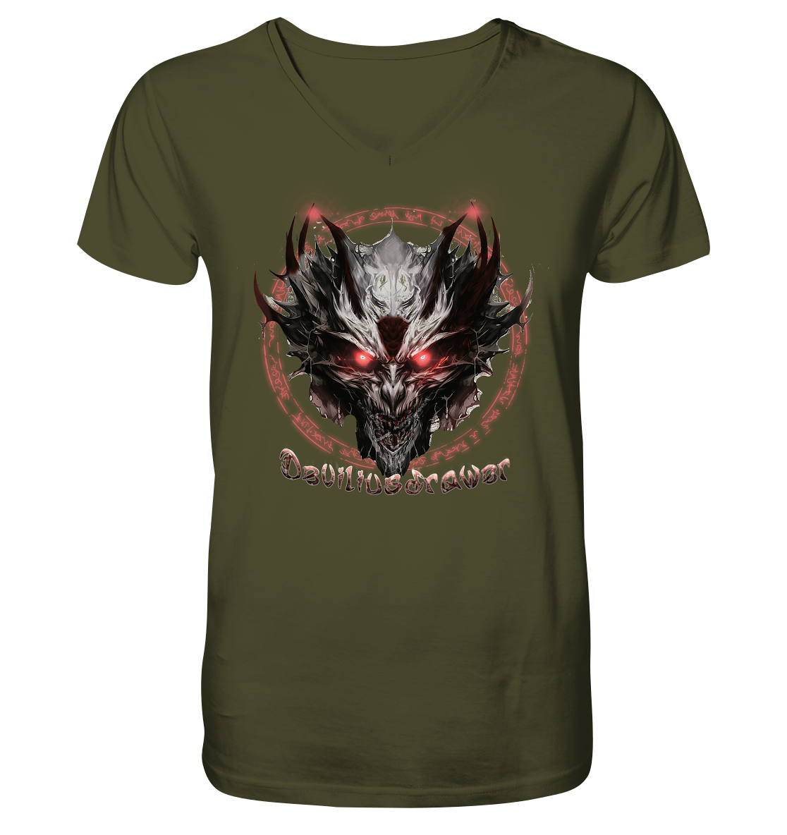 Deviliusdrawer Magic Glow Devil - V-Neck Shirt