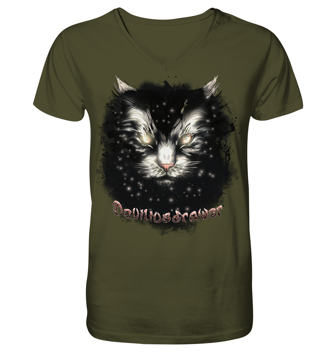 Deviliusdrawer Star Cat - V-Neck Shirt