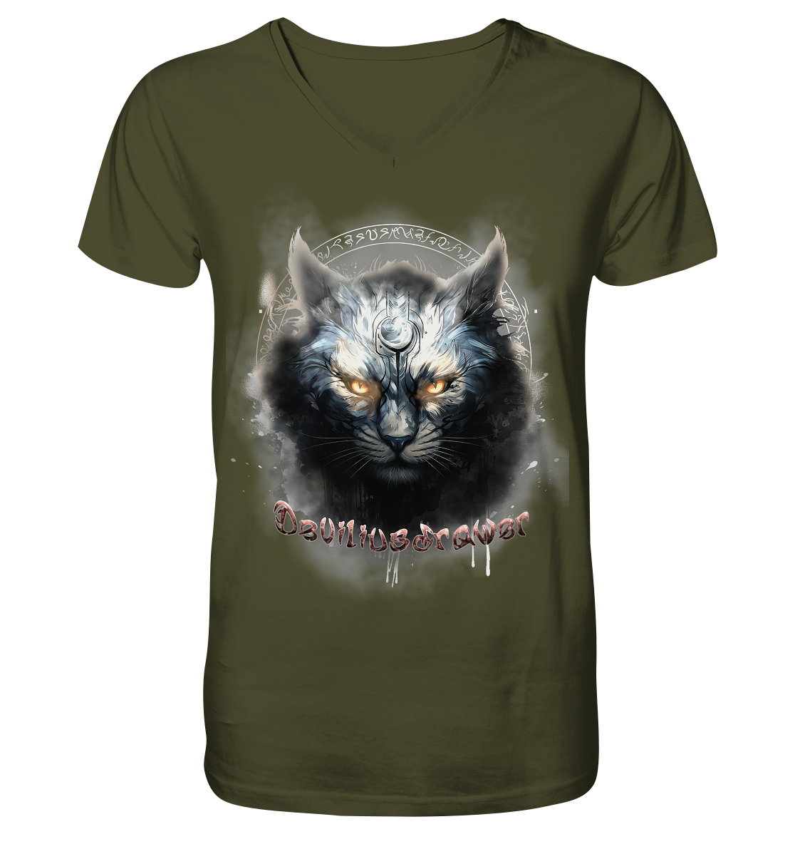 Deviliusdrawer Mysthic Cat - V-Neck Shirt