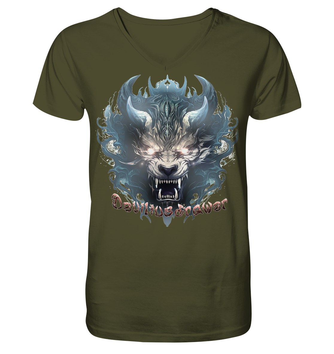 Deviliusdrawer Water Horn Tiger - V-Neck Shirt