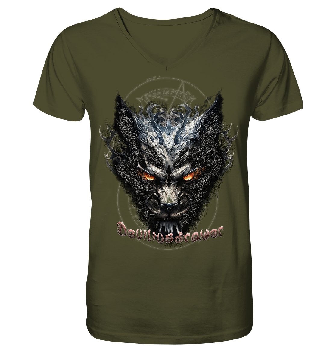 Deviliusdrawer Iron Cat - V-Neck Shirt