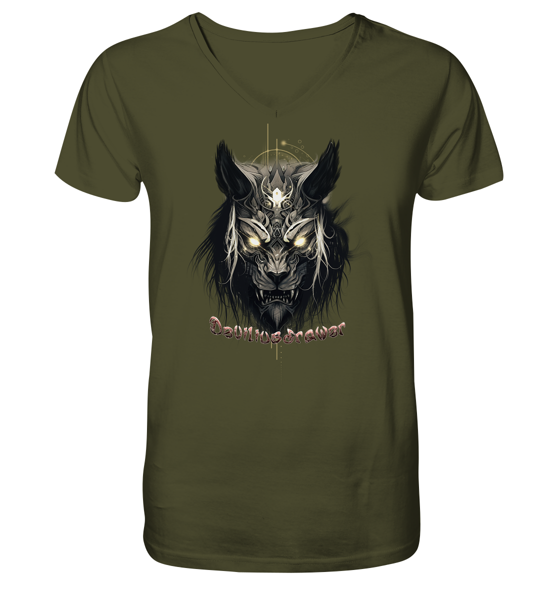 Deviliusdrawer Wolftiger - V-Neck Shirt