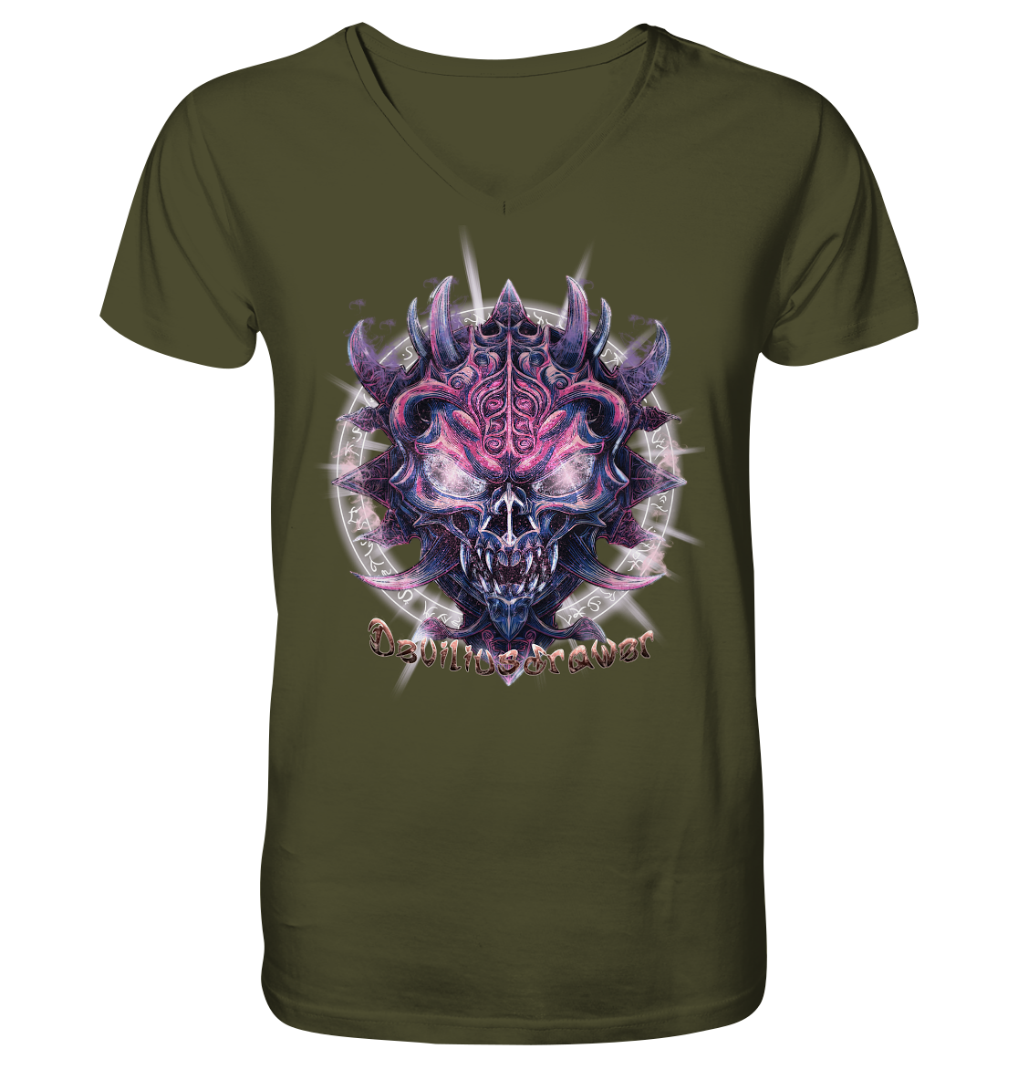 Deviliusdrawer Fire Demon - V-Neck Shirt