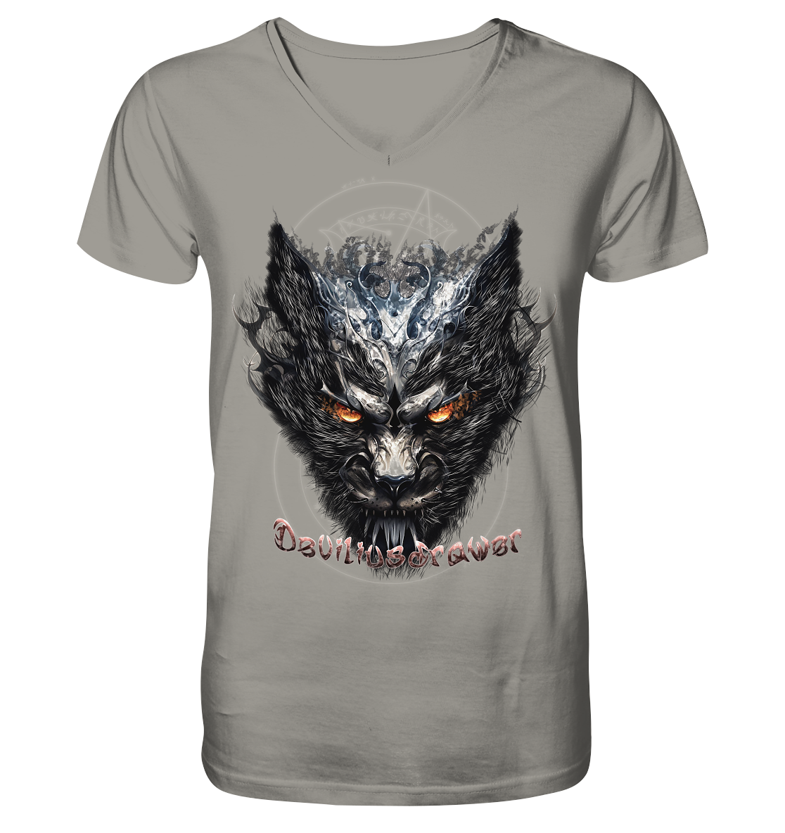 Deviliusdrawer Iron Cat - V-Neck Shirt