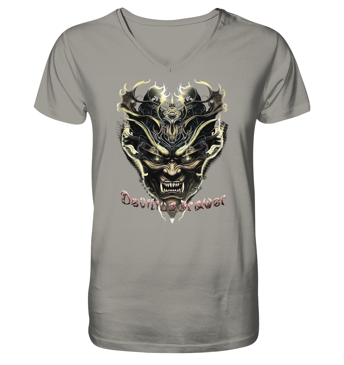 Deviliusdrawer Golden Demon Vampire - V-Neck Shirt
