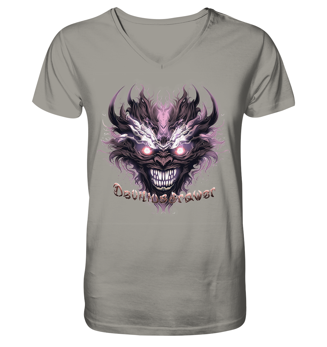 Deviliusdrawer Crazy Mask - V-Neck Shirt