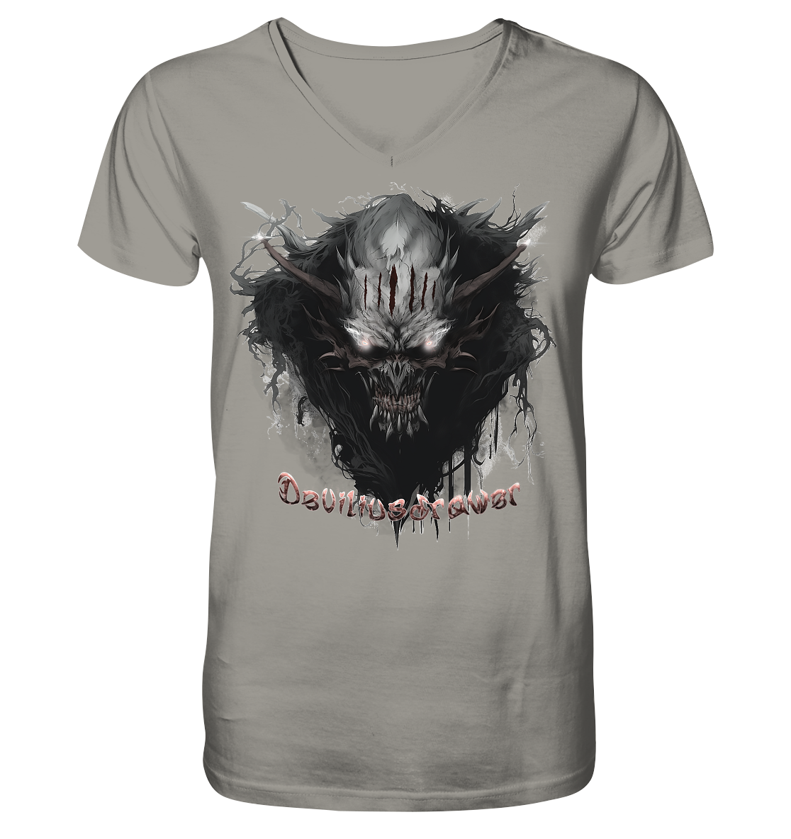 Deviliusdrawer Dark Smoke Demon - V-Neck Shirt