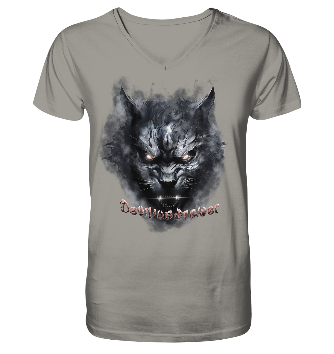 Deviliusdrawer Dark Beast Tiger  - V-Neck Shirt