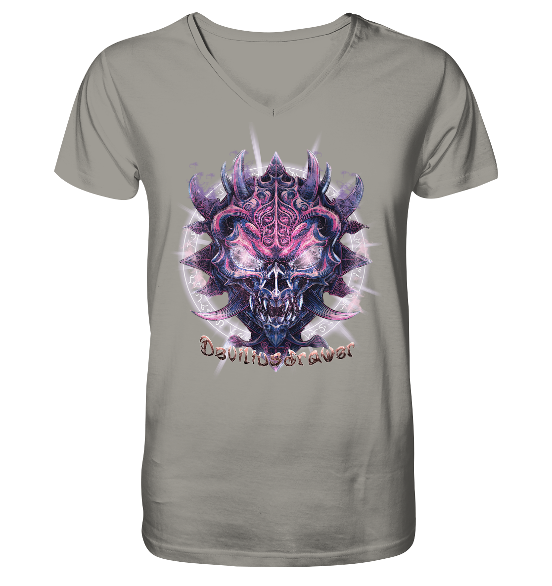 Deviliusdrawer Fire Demon - V-Neck Shirt
