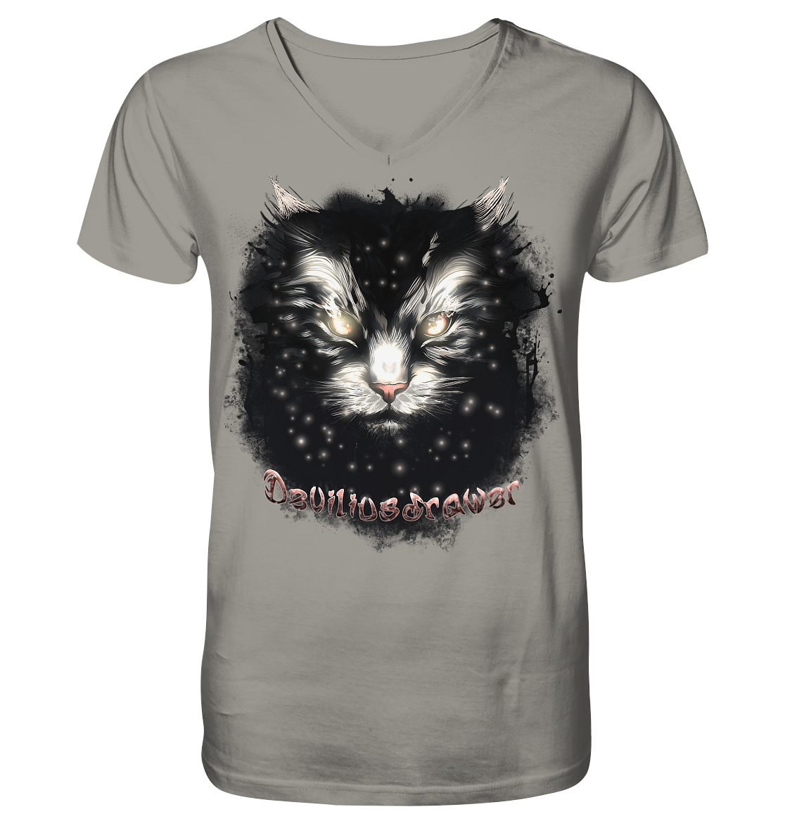 Deviliusdrawer Star Cat - V-Neck Shirt