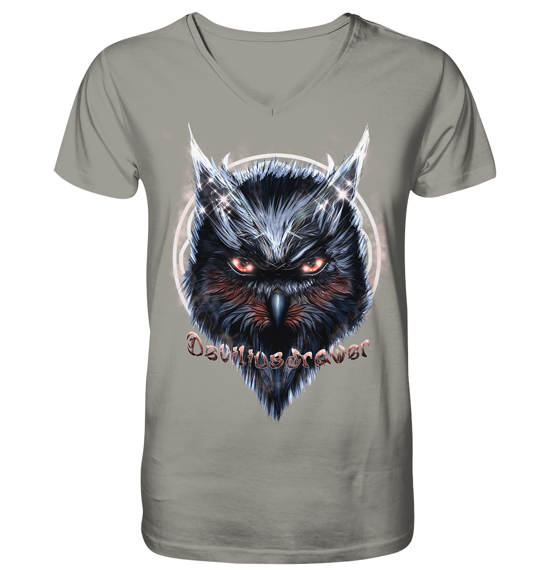 Deviliusdrawer Fire Owl - V-Neck Shirt