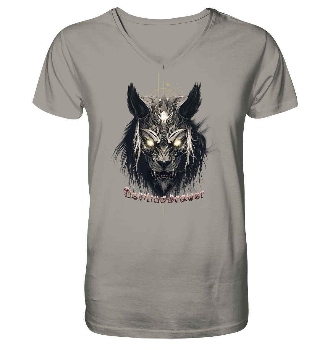 Deviliusdrawer Wolftiger - V-Neck Shirt