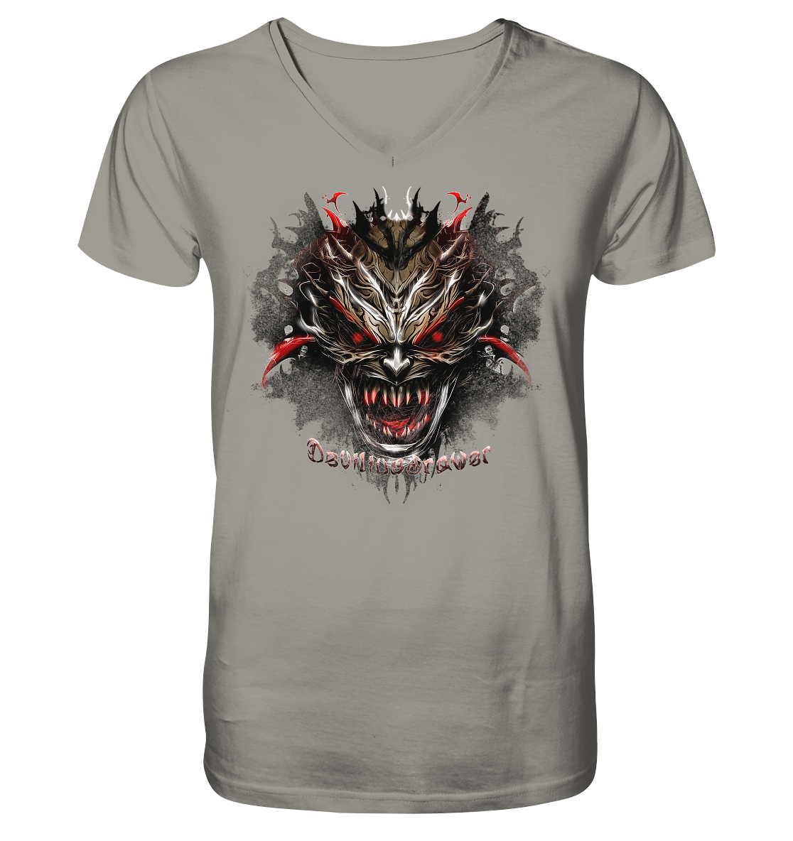 Deviliusdrawer Dark Redeyed Devil - V-Neck Shirt