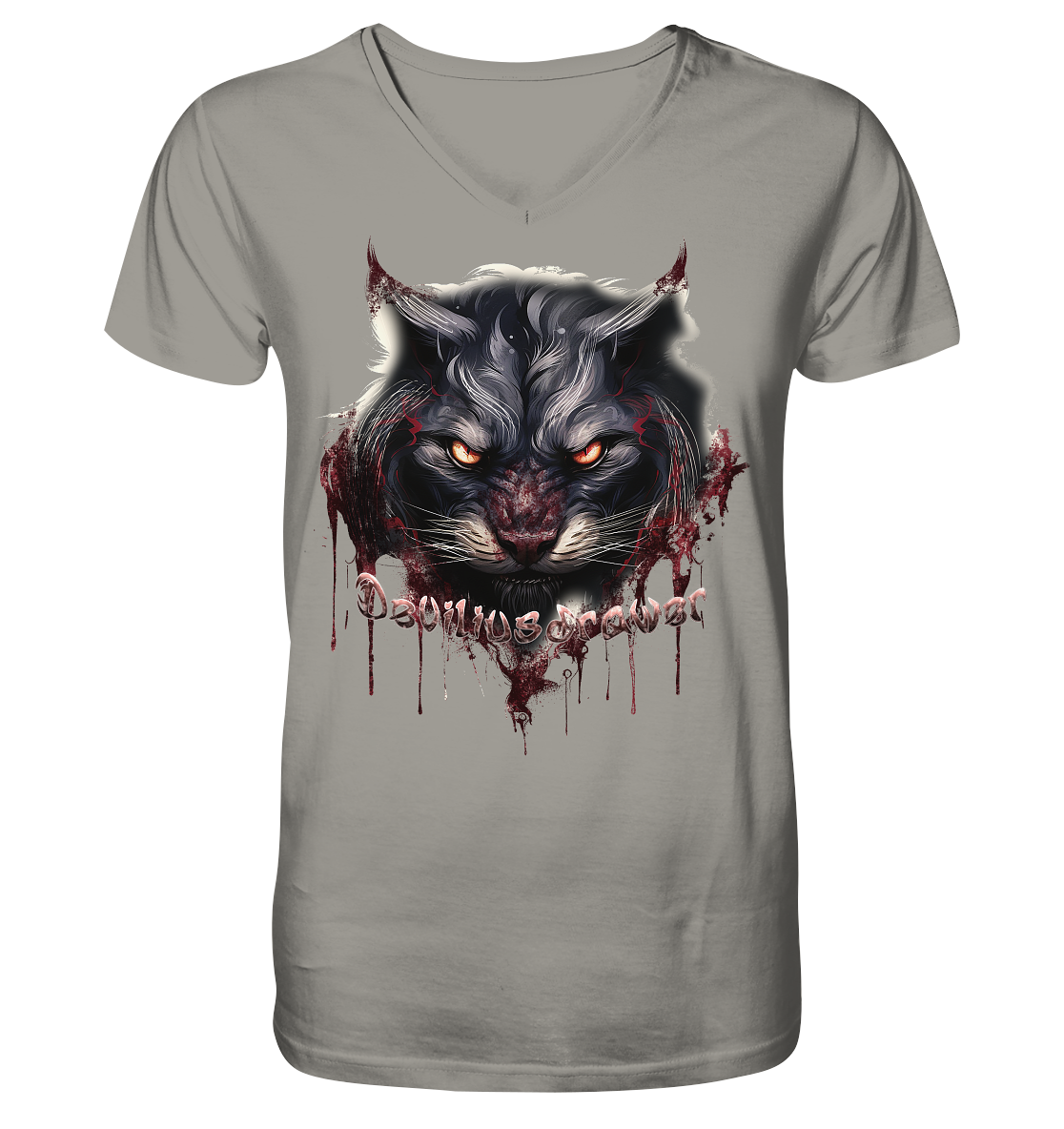 Deviliusdrawer Badass Cat - V-Neck Shirt