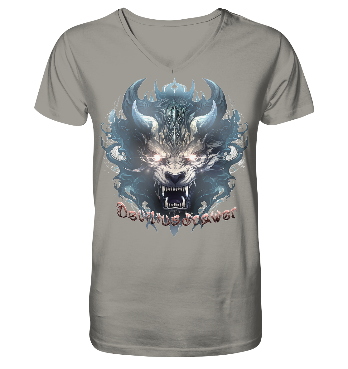 Deviliusdrawer Water Horn Tiger - V-Neck Shirt