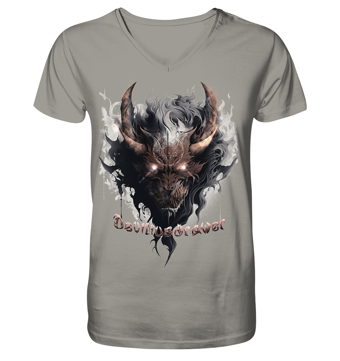 Deviliusdrawer Magic Redeyed Demon - V-Neck Shirt