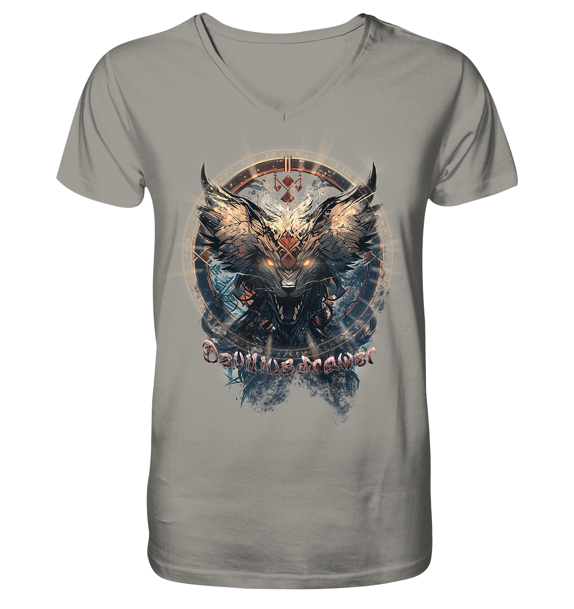 Deviliusdrawer Dark Magic Wolf - V-Neck Shirt