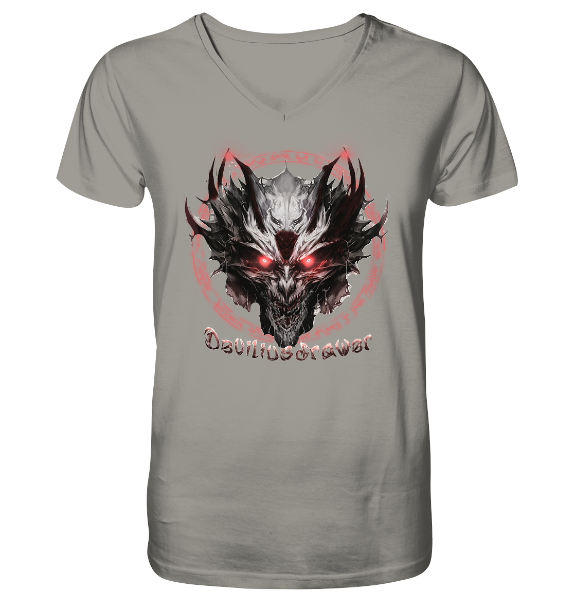 Deviliusdrawer Magic Glow Devil - V-Neck Shirt