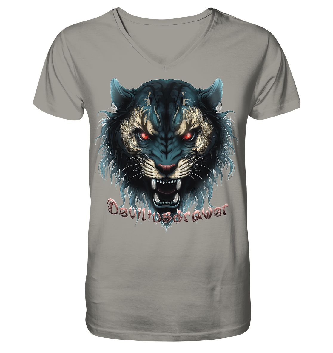 Deviliusdrawer Tigercat - V-Neck Shirt