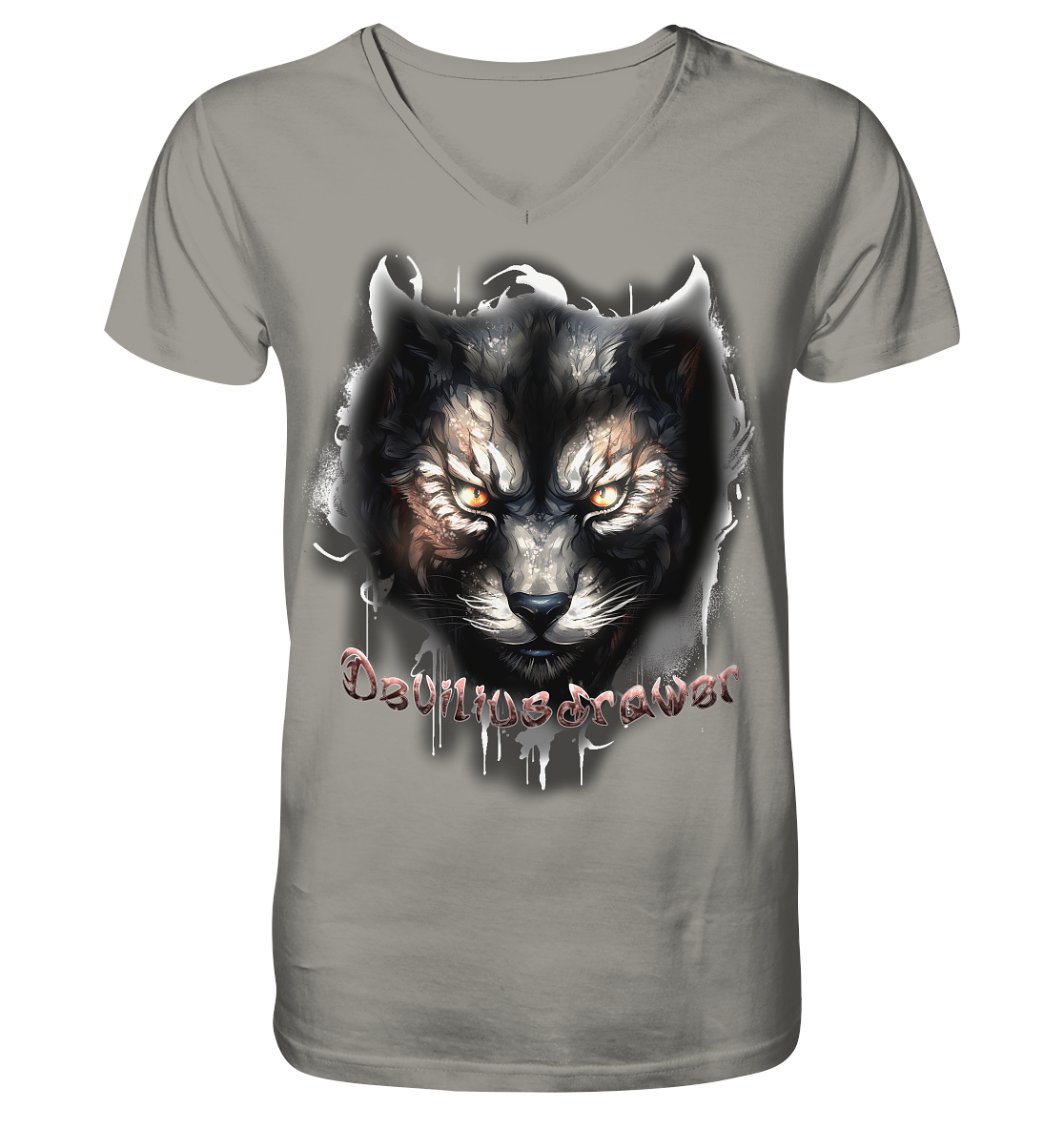Deviliusdrawer Vampire Cat - V-Neck Shirt