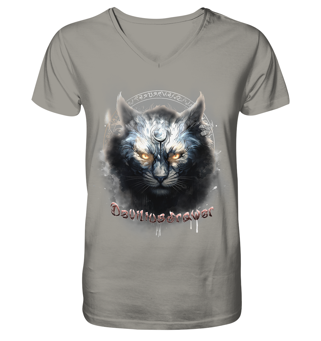 Deviliusdrawer Mysthic Cat - V-Neck Shirt