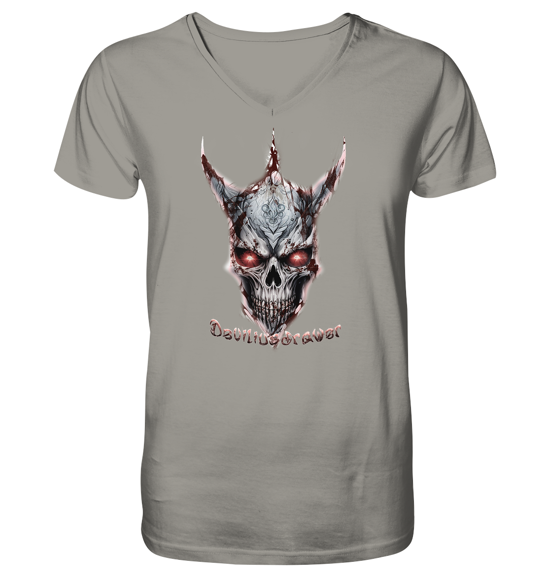 Deviliusdrawer Bloody Skeleton - V-Neck Shirt