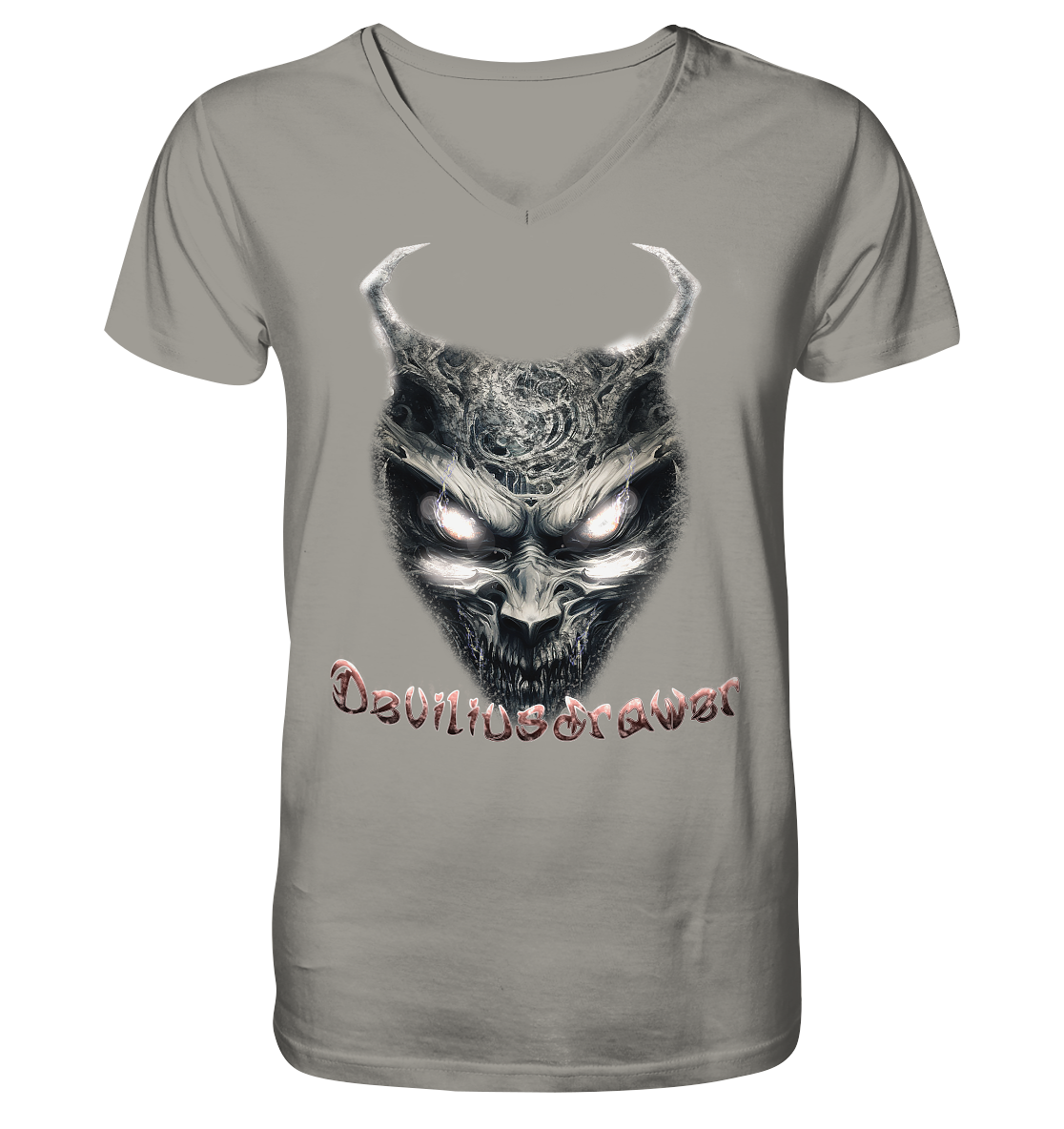 Deviliusdrawer Demonic Evil Zombie - V-Neck Shirt
