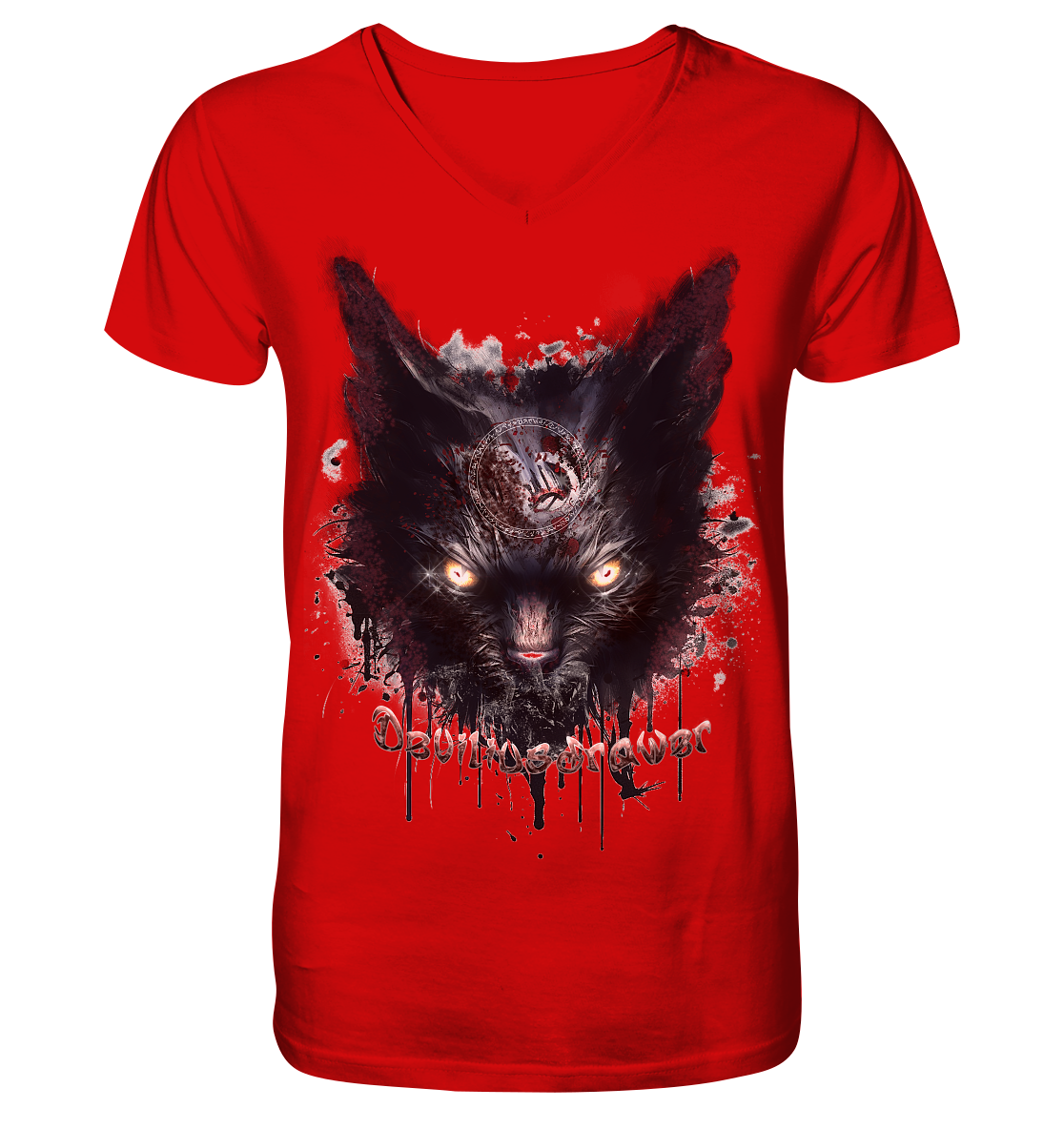 Deviliusdrawer Zombie Cat - V-Neck Shirt