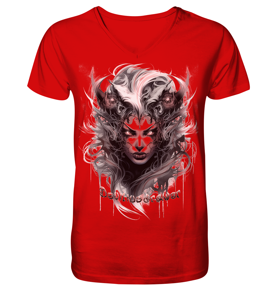 Deviliusdrawer Demonic Elf - V-Neck Shirt