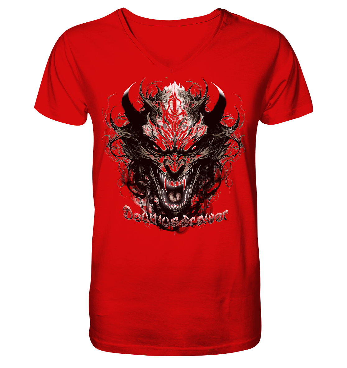 Deviliusdrawer Devil Vampire - V-Neck Shirt