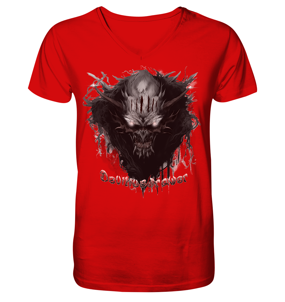 Deviliusdrawer Dark Smoke Demon - V-Neck Shirt
