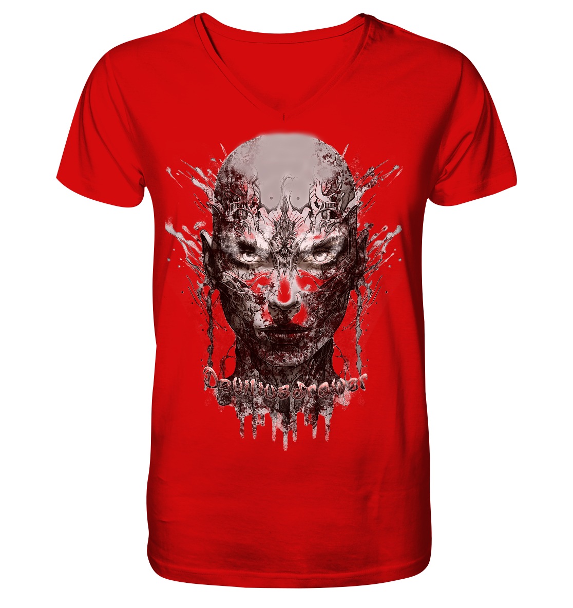 Deviliusdrawer Mechanic Girl - V-Neck Shirt