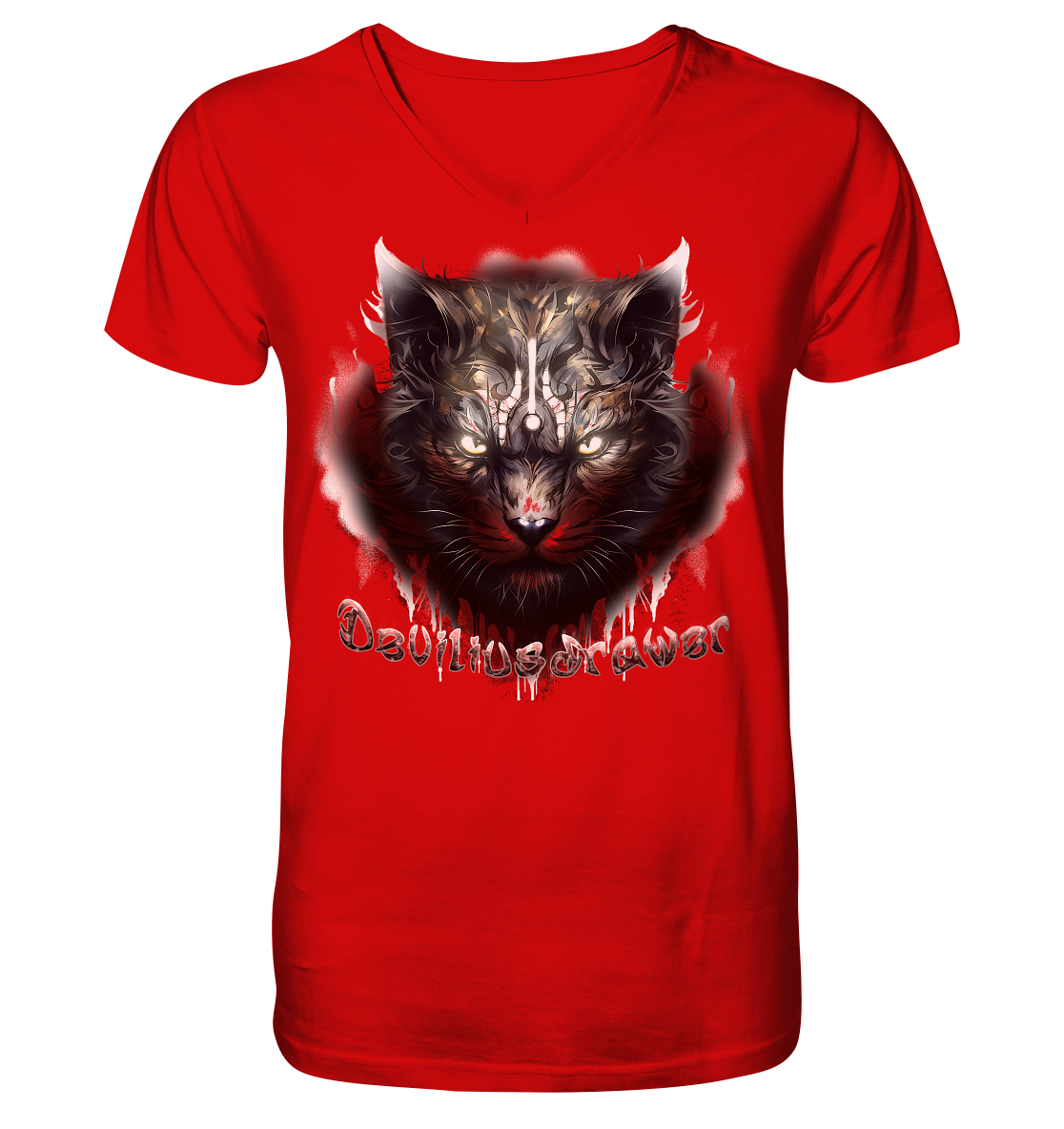 Deviliusdrawer Angry Badass - V-Neck Shirt