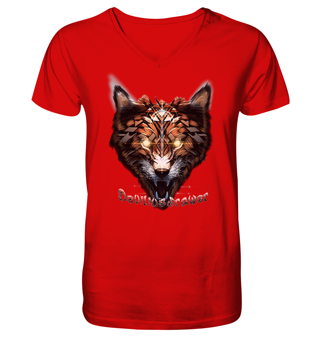 Deviliusdrawer Foxwolf - V-Neck Shirt